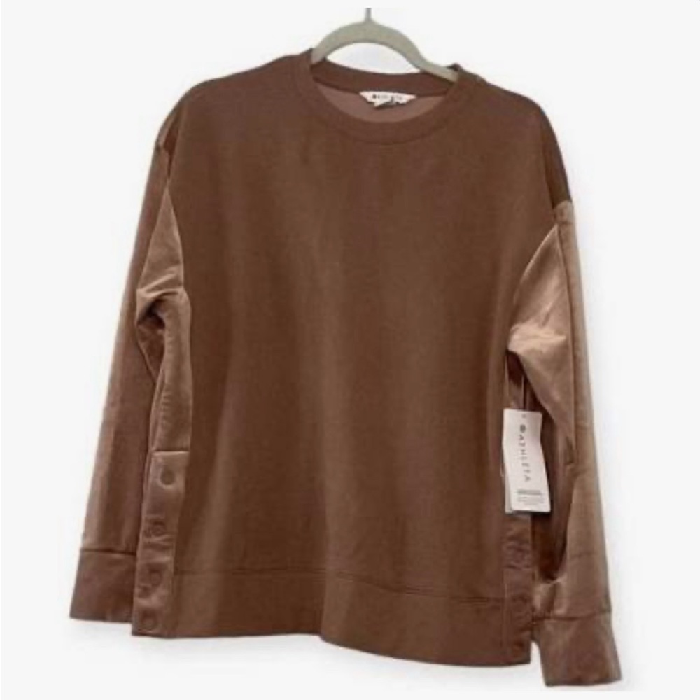 Athleta velvet teddy bear sweatshirt